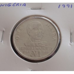 Nigéria - 1 Naira - 1991