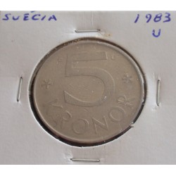 Suécia - 5 Kronor - 1983 U