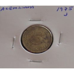 Alemanha - 5 Pfennig - 1975 J