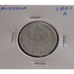 Áustria - 1/4 Florin - 1861...