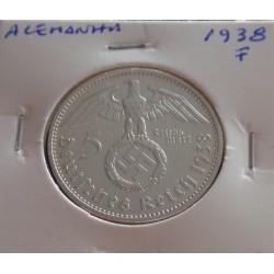 Alemanha - 5 Mark - 1938 F...