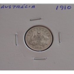 Austrália - 3 Pence - 1910...
