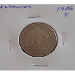 Alemanha - 10 Pfennig - 1986 F