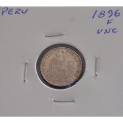 Peru - 1/2 Dinero - 1896 F...