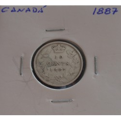 Canadá - 10 Cents - 1887 -...