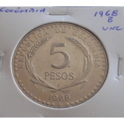 Colômbia - 5 Pesos - 1968 B...