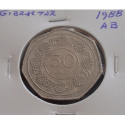 Gibraltar - 50 Pence - 1988 AB
