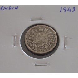 India - 1/4 Rupee - 1943 -...