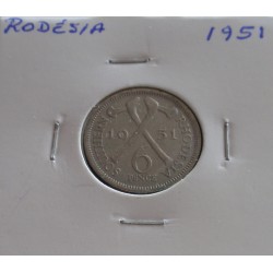 Rodésia - 6 Pence - 1951