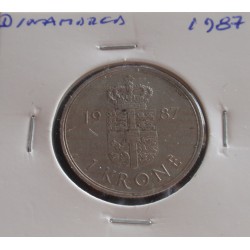 Dinamarca - 1 Krone - 1987