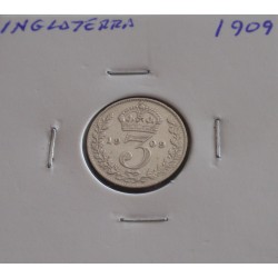 Inglaterra - 3 Pence - 1909...