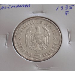 Alemanha - 5 Mark - 1935 F...