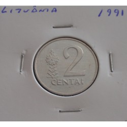 Lituânia - 2 Litai - 1991