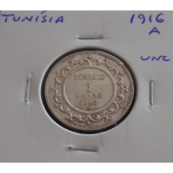 Tunísia - 1 Franc - 1916 A...