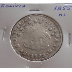 Bolívia - 4 Soles - 1855 MJ...