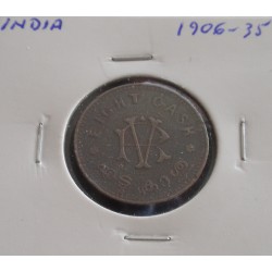 India - 8 Cash - 1906-35