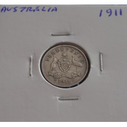Austrália - 3 Pence - 1911...