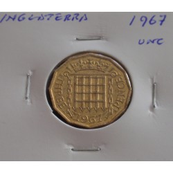 Inglaterra - 3 Pence - 1967...