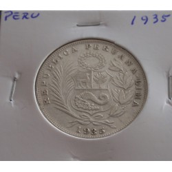 Peru - 1/2 Sol - 1935 - Prata