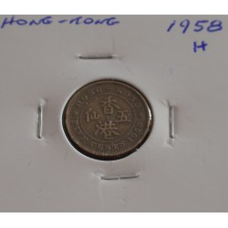 Hong - Kong - 5 Cents - 1958 H
