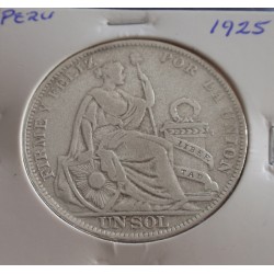 Peru - 1 Sol - 1925 - Prata