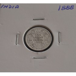India - 2 Annas - 1888 - Prata