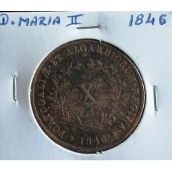 D. Maria II - X Réis  - 1846
