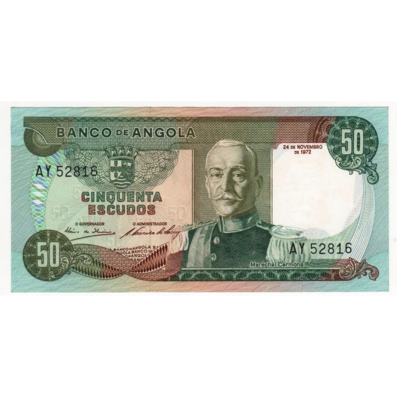 Angola - 50 Escudos - 24/11/1972 - Marechal Carmona - NOVA