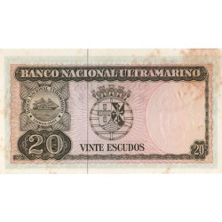 Timor - 20 Escudos - 24/10/1967 - Régulo Aleixo