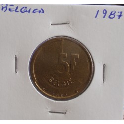 Bélgica ( Belgie ) - 5 Francs - 1987