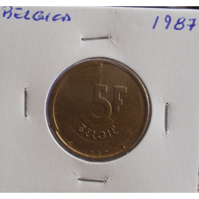 Bélgica ( Belgie ) - 5 Francs - 1987