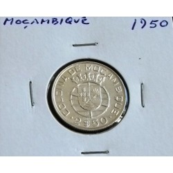Moçambique - 2,50 Escudos - 1950 - Prata