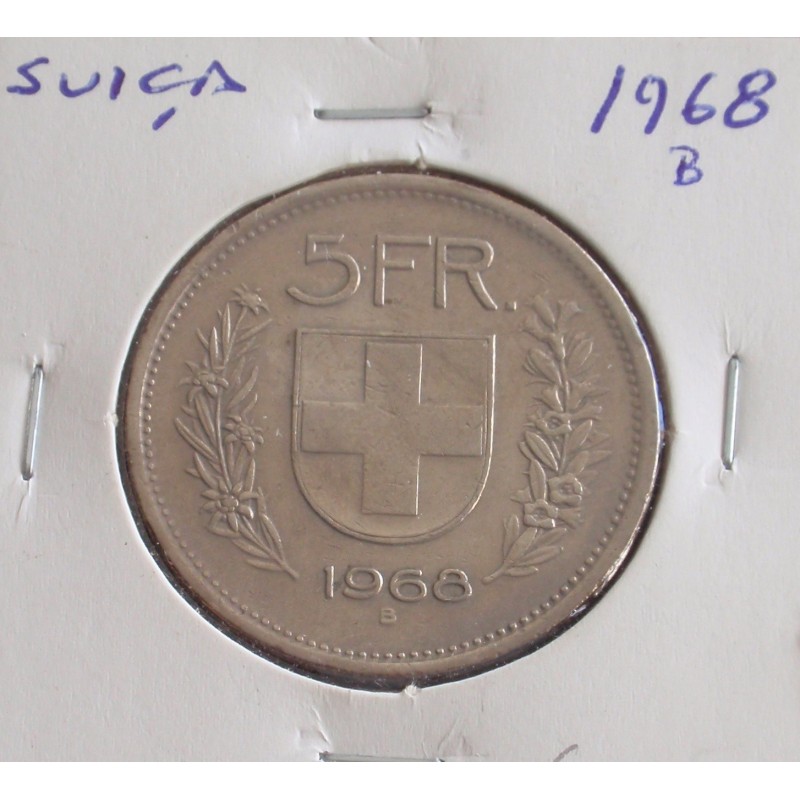 Suiça - 5 Francs - 1968