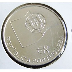 Portugal - 8 Euro - 2006 - 150 Anos Da 1ª Linha Férrea - Prata