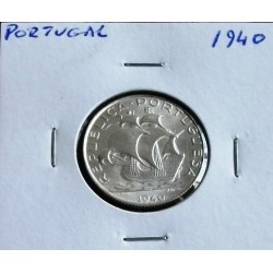 Portugal - 2,50 Escudos - 1940 - Prata - Sob