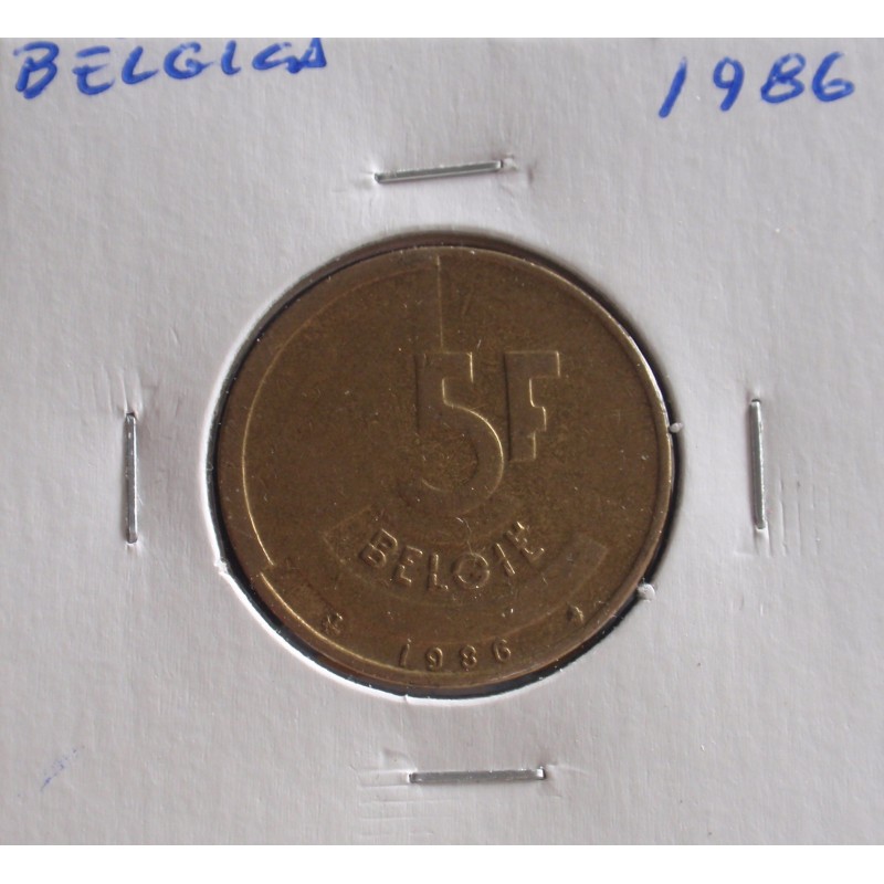 Bélgica ( Belgie ) - 5 Francs - 1986