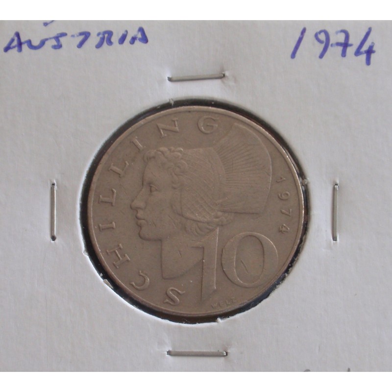 Aústria - 10 Schilling - 1974