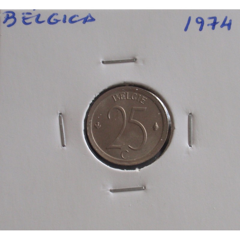 Bélgica ( Belgie ) - 25 Centimes - 1974