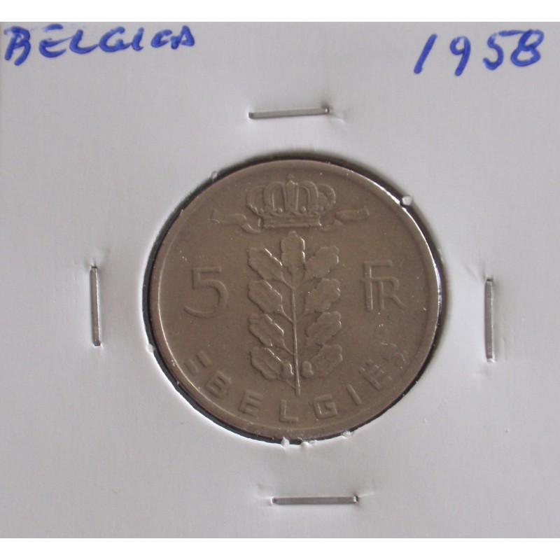 Bélgica ( Belgie ) - 5 Francs - 1958