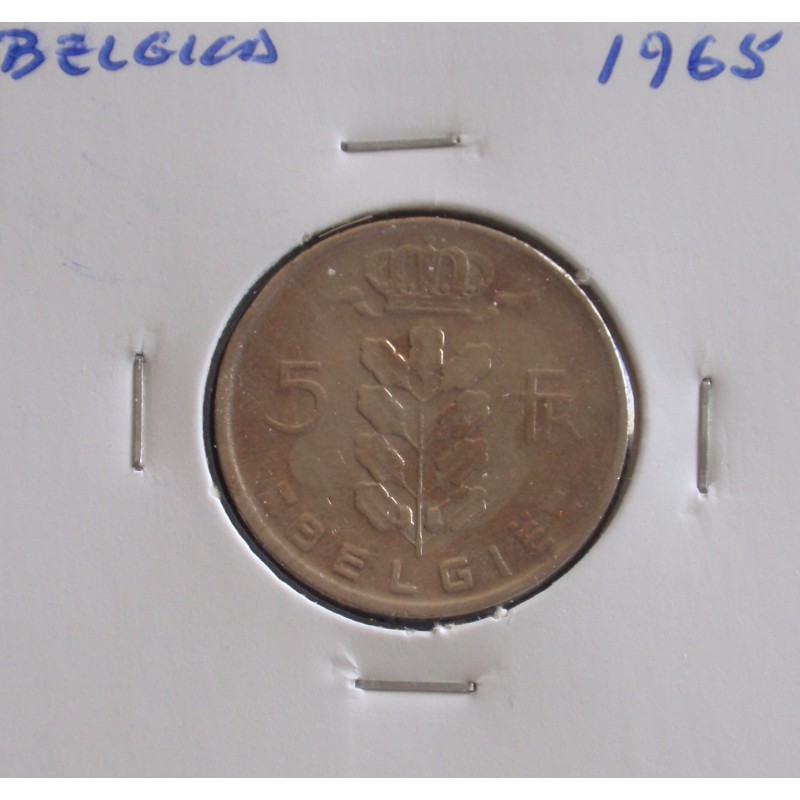 Bélgica ( Belgie ) - 5 Francs - 1965