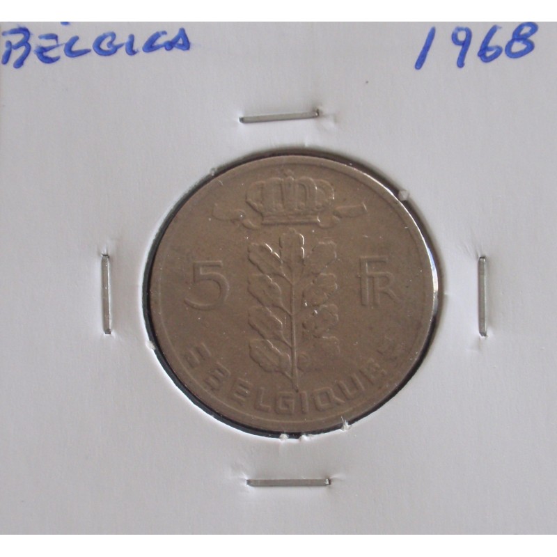 Bélgica ( Belgique ) - 5 Francs - 1968