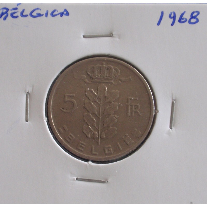 Bélgica ( Belgie ) - 5 Francs - 1968