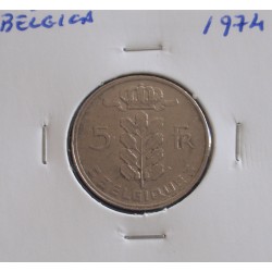 Bélgica ( Belgique ) - 5 Francs - 1974