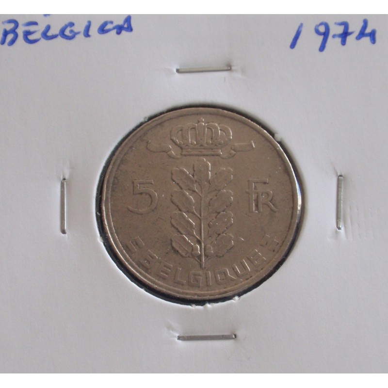 Bélgica ( Belgique ) - 5 Francs - 1974