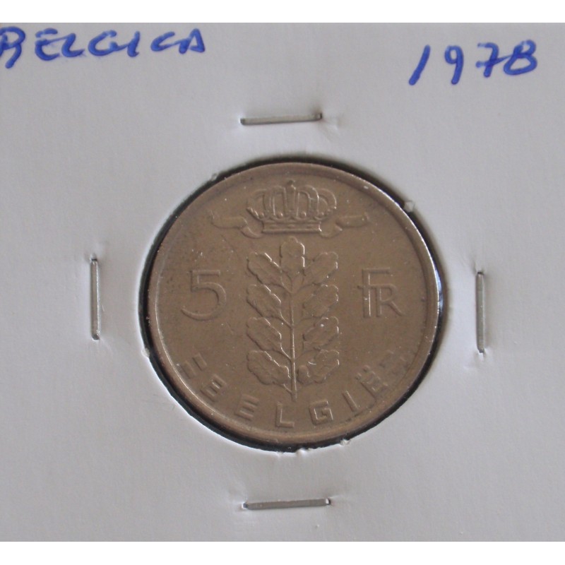 Bélgica ( Belgie ) - 5 Francs - 1978