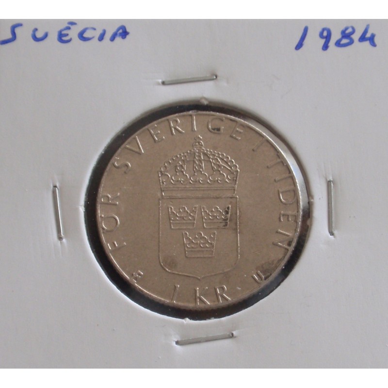 Suécia - 1 Krona - 1984