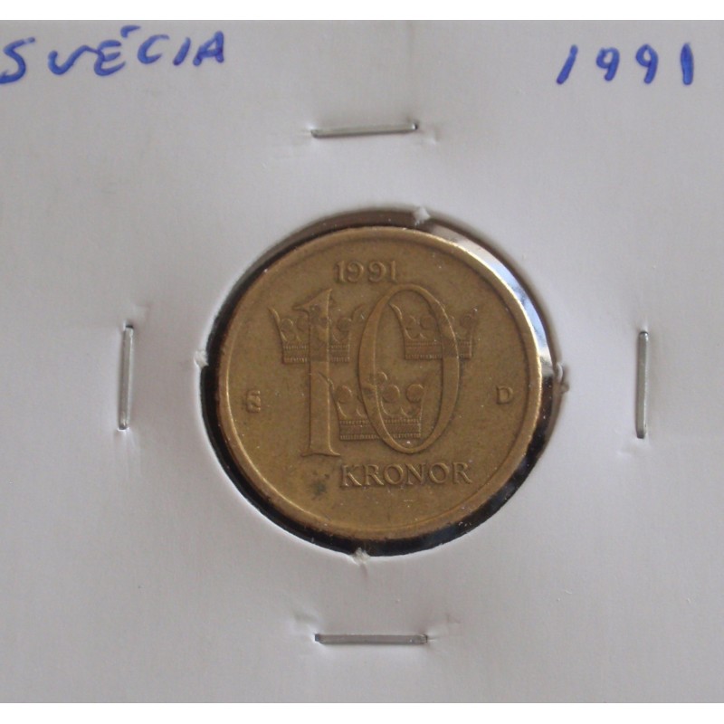 Suécia - 10 Kronor - 1991