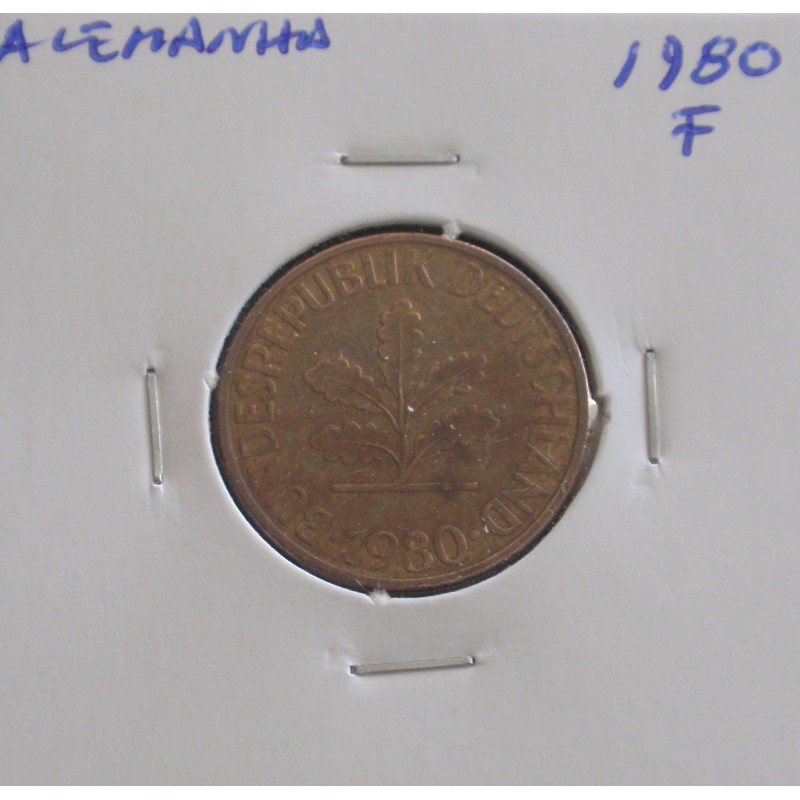 Alemanha - 10 Pfennig - 1980 F