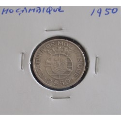 Moçambique - 2,50 Escudos - 1950 - Prata