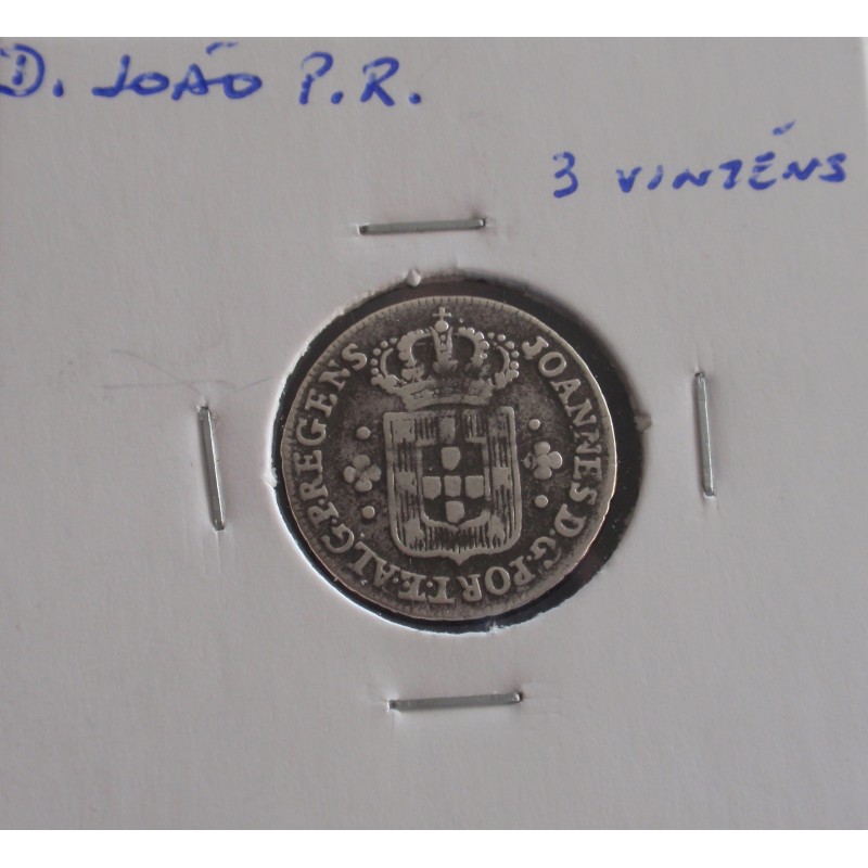 D. João P. R. - 3 Vinténs - N/D (1799 -1816)- A. G. 15.01 - Prata  